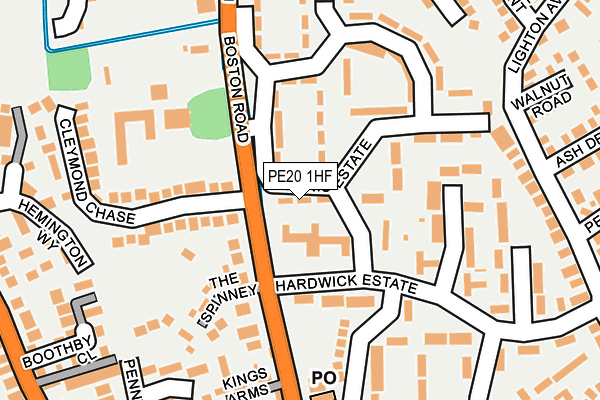 PE20 1HF map - OS OpenMap – Local (Ordnance Survey)