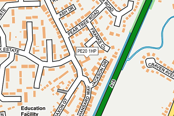 PE20 1HP map - OS OpenMap – Local (Ordnance Survey)