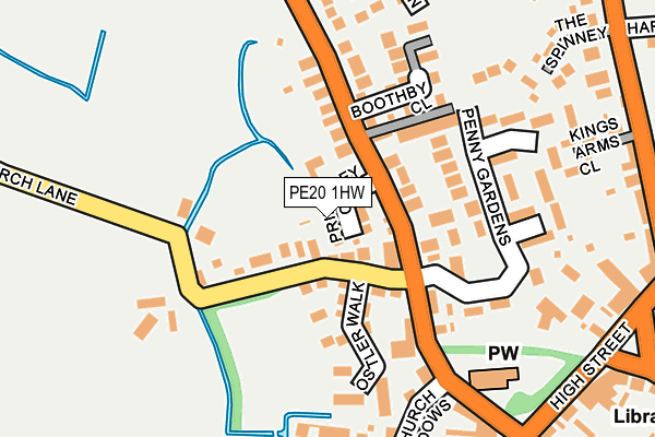 PE20 1HW map - OS OpenMap – Local (Ordnance Survey)