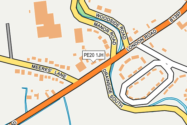 PE20 1JH map - OS OpenMap – Local (Ordnance Survey)