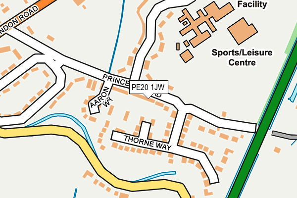 PE20 1JW map - OS OpenMap – Local (Ordnance Survey)