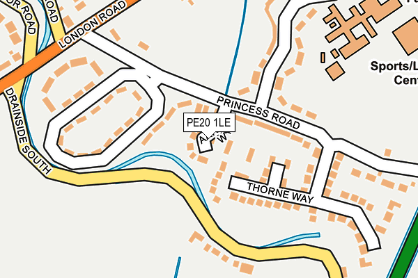 PE20 1LE map - OS OpenMap – Local (Ordnance Survey)