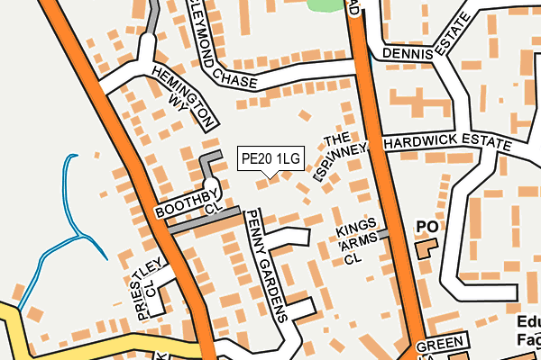 PE20 1LG map - OS OpenMap – Local (Ordnance Survey)