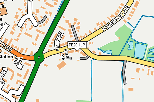 PE20 1LP map - OS OpenMap – Local (Ordnance Survey)