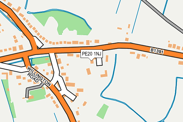 PE20 1NJ map - OS OpenMap – Local (Ordnance Survey)