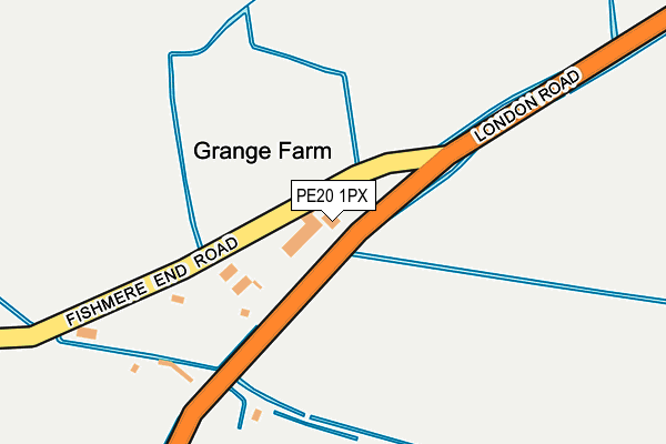 PE20 1PX map - OS OpenMap – Local (Ordnance Survey)