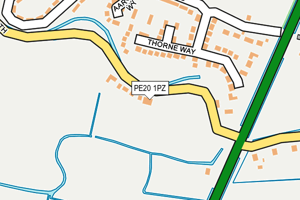PE20 1PZ map - OS OpenMap – Local (Ordnance Survey)