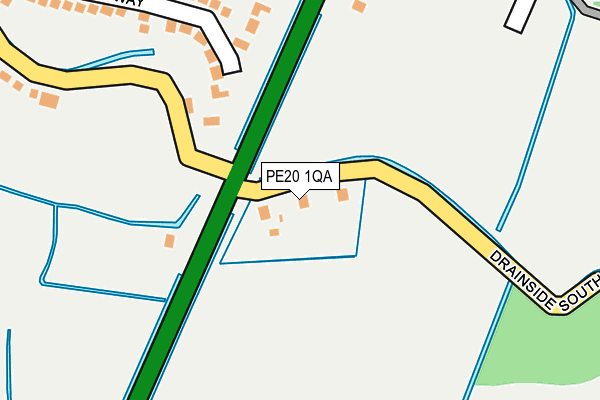 PE20 1QA map - OS OpenMap – Local (Ordnance Survey)