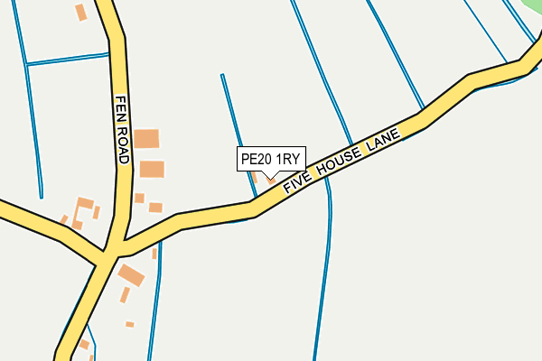 PE20 1RY map - OS OpenMap – Local (Ordnance Survey)