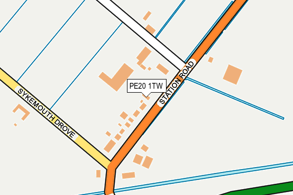 PE20 1TW map - OS OpenMap – Local (Ordnance Survey)