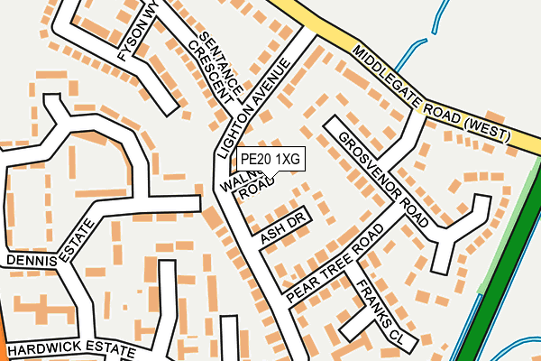 PE20 1XG map - OS OpenMap – Local (Ordnance Survey)