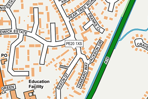 PE20 1XS map - OS OpenMap – Local (Ordnance Survey)