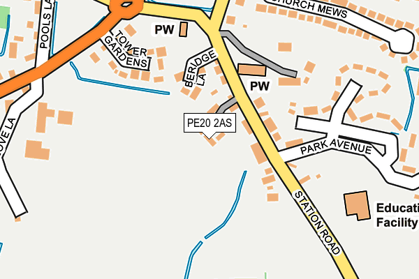 PE20 2AS map - OS OpenMap – Local (Ordnance Survey)
