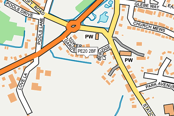 PE20 2BF map - OS OpenMap – Local (Ordnance Survey)