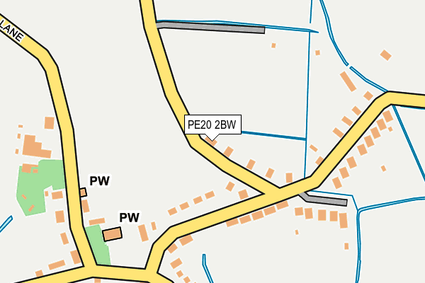 PE20 2BW map - OS OpenMap – Local (Ordnance Survey)