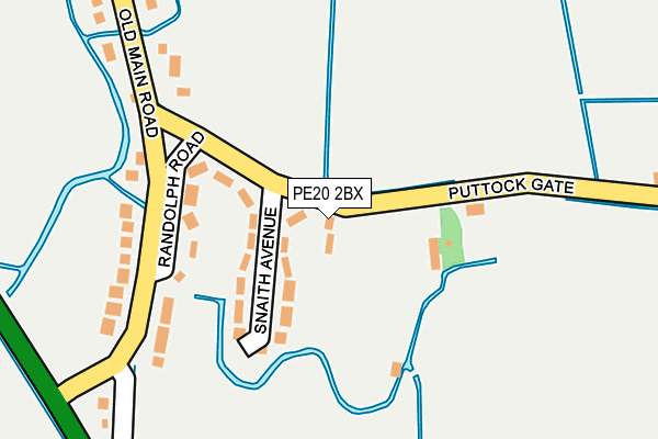 PE20 2BX map - OS OpenMap – Local (Ordnance Survey)