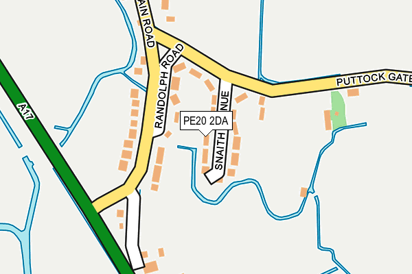 PE20 2DA map - OS OpenMap – Local (Ordnance Survey)