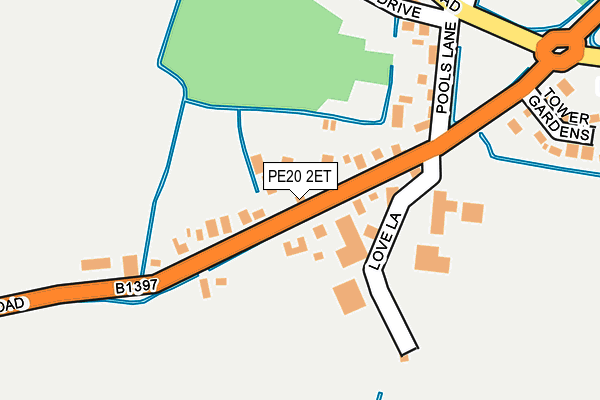 PE20 2ET map - OS OpenMap – Local (Ordnance Survey)
