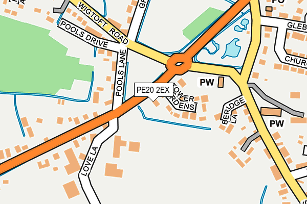 PE20 2EX map - OS OpenMap – Local (Ordnance Survey)