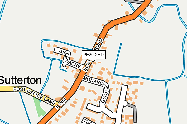 PE20 2HD map - OS OpenMap – Local (Ordnance Survey)