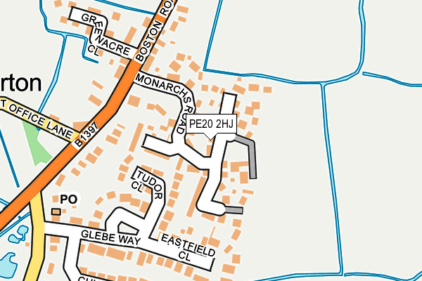 PE20 2HJ map - OS OpenMap – Local (Ordnance Survey)