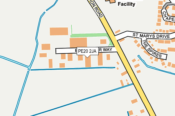 PE20 2JA map - OS OpenMap – Local (Ordnance Survey)