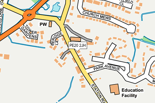 PE20 2JH map - OS OpenMap – Local (Ordnance Survey)
