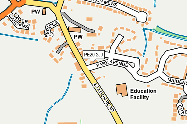 PE20 2JJ map - OS OpenMap – Local (Ordnance Survey)