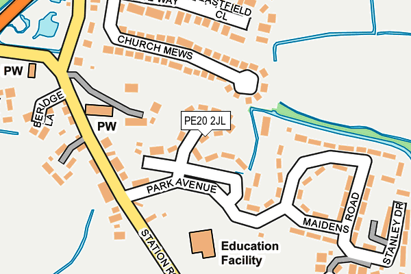 PE20 2JL map - OS OpenMap – Local (Ordnance Survey)