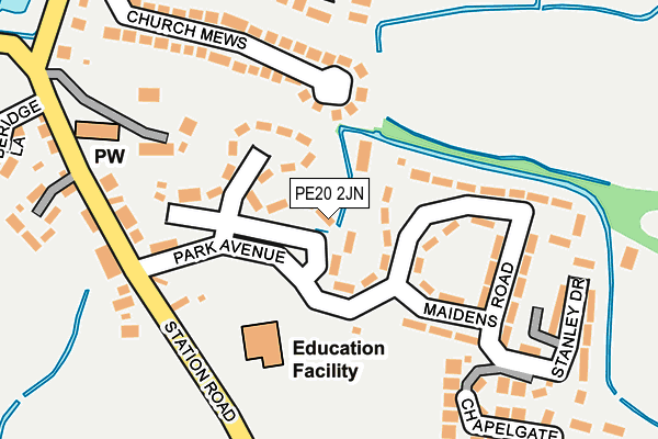 PE20 2JN map - OS OpenMap – Local (Ordnance Survey)