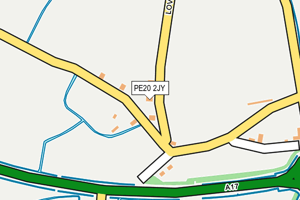 PE20 2JY map - OS OpenMap – Local (Ordnance Survey)
