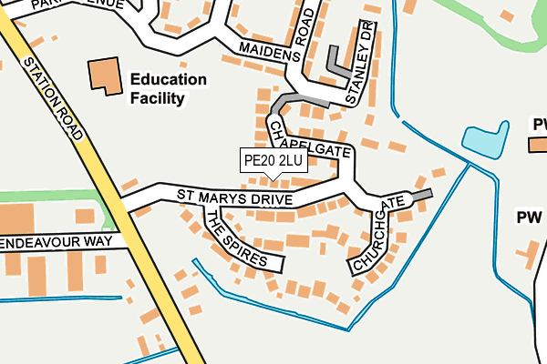 PE20 2LU map - OS OpenMap – Local (Ordnance Survey)