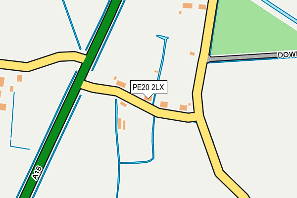 PE20 2LX map - OS OpenMap – Local (Ordnance Survey)