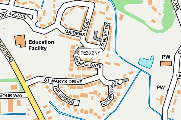 PE20 2NY map - OS OpenMap – Local (Ordnance Survey)