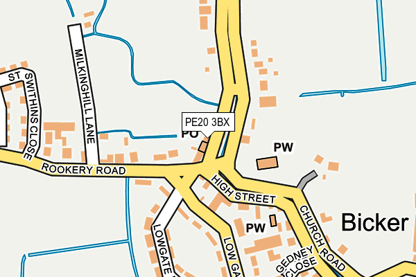 PE20 3BX map - OS OpenMap – Local (Ordnance Survey)