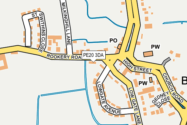PE20 3DA map - OS OpenMap – Local (Ordnance Survey)