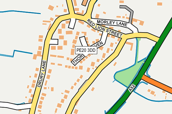 PE20 3DD map - OS OpenMap – Local (Ordnance Survey)