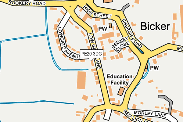 PE20 3DG map - OS OpenMap – Local (Ordnance Survey)