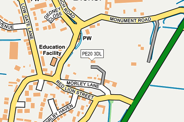 PE20 3DL map - OS OpenMap – Local (Ordnance Survey)