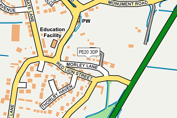 PE20 3DP map - OS OpenMap – Local (Ordnance Survey)