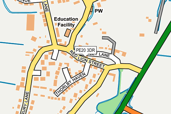 PE20 3DR map - OS OpenMap – Local (Ordnance Survey)