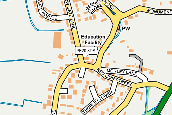 PE20 3DS map - OS OpenMap – Local (Ordnance Survey)