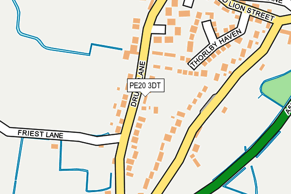 PE20 3DT map - OS OpenMap – Local (Ordnance Survey)