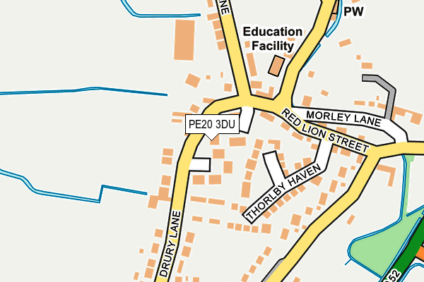 PE20 3DU map - OS OpenMap – Local (Ordnance Survey)