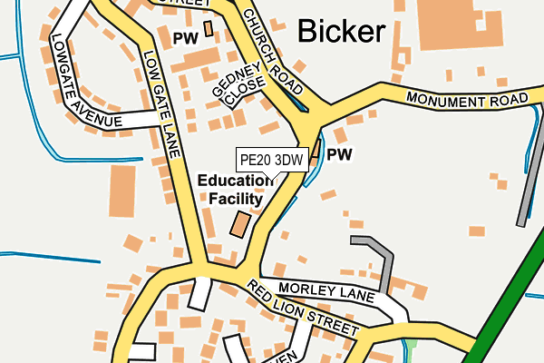 PE20 3DW map - OS OpenMap – Local (Ordnance Survey)
