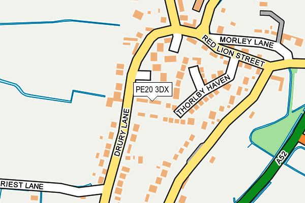 PE20 3DX map - OS OpenMap – Local (Ordnance Survey)
