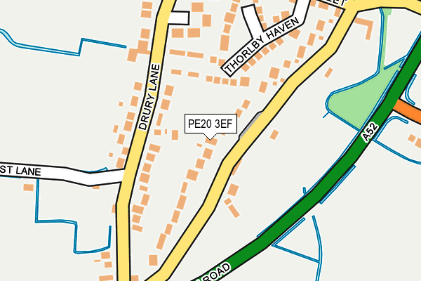 PE20 3EF map - OS OpenMap – Local (Ordnance Survey)