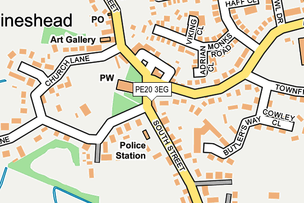 PE20 3EG map - OS OpenMap – Local (Ordnance Survey)