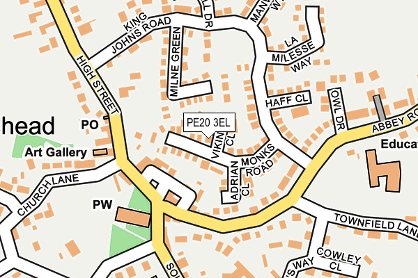 PE20 3EL map - OS OpenMap – Local (Ordnance Survey)