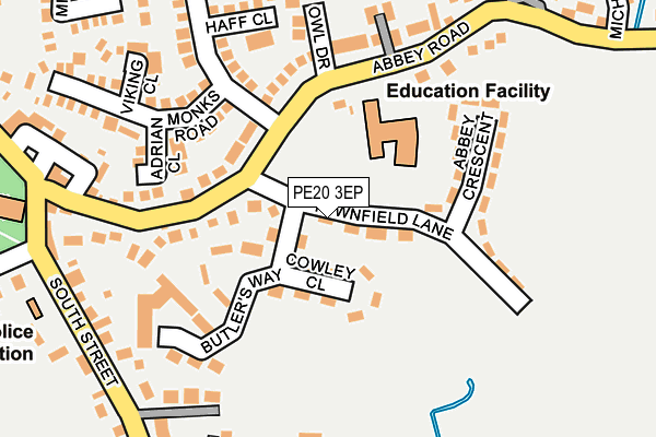 PE20 3EP map - OS OpenMap – Local (Ordnance Survey)